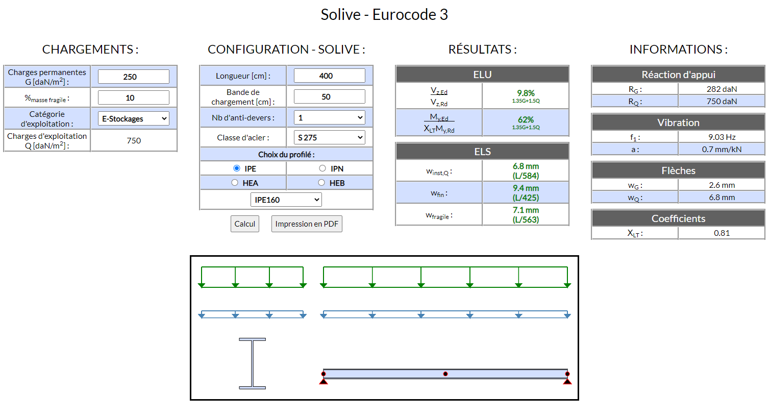 Extrait solive métal